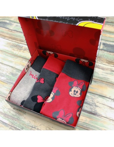 Encanto Triple: Set de Calcetines Minnie Mouse para Mujer