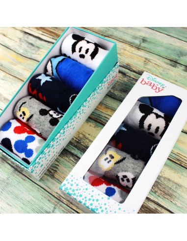 Set de regalo de 5 calcetines de bebé Mickey Mouse