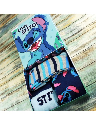 Set de regalo de 3 calcetines Lilo & Stitch adulto