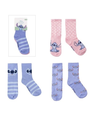 Set de regalo de 3 calcetines Lilo & Stitch para niños y adulto